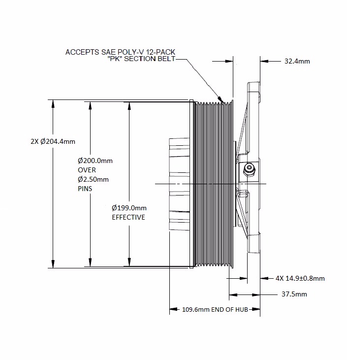 Kysor 010021933 Fan Hub