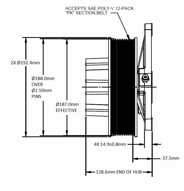 Kysor 010021934 Fan Hub