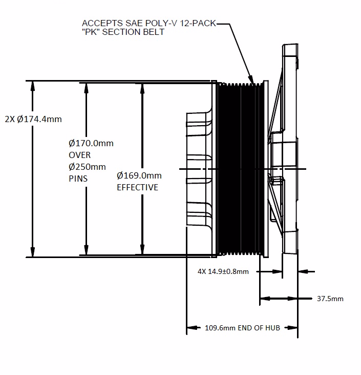 Kysor 010021943 Fan Hub