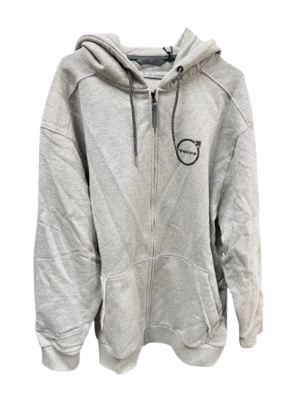 Volvo 113070-1-85-4XL Full Zip Hoodie - Gray