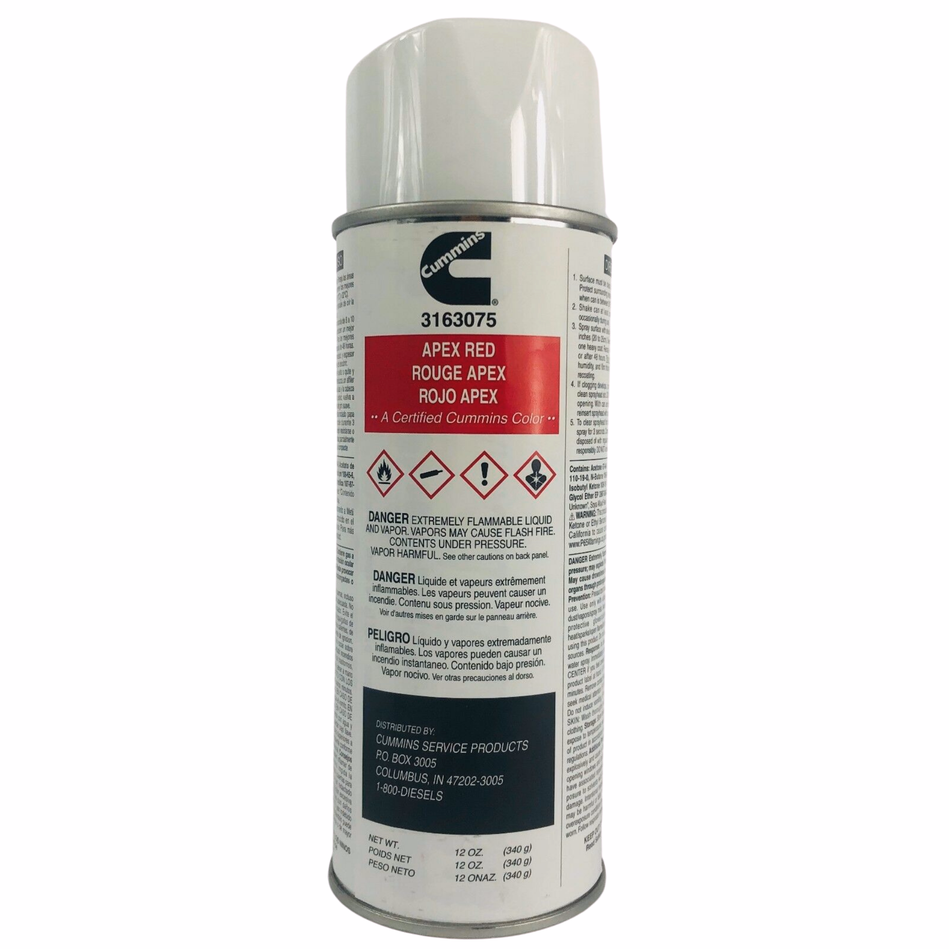 Cummins 3163075 ISX Red Spray Paint (Apex Red)