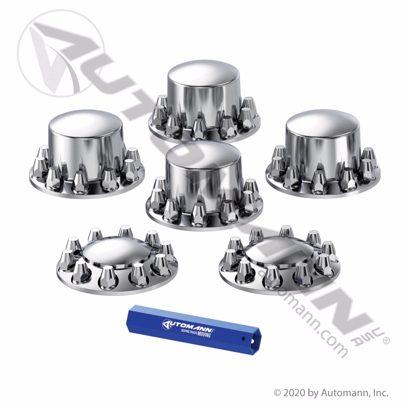 Automann 562.FR1010C Axle Cover Complete Set, Chrome ABS