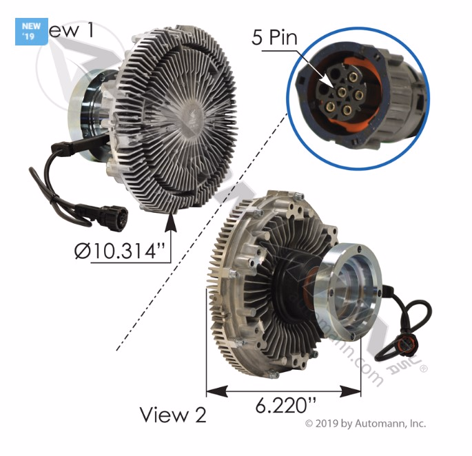 Automann 810.62191 Fan Clutch Electric Mack