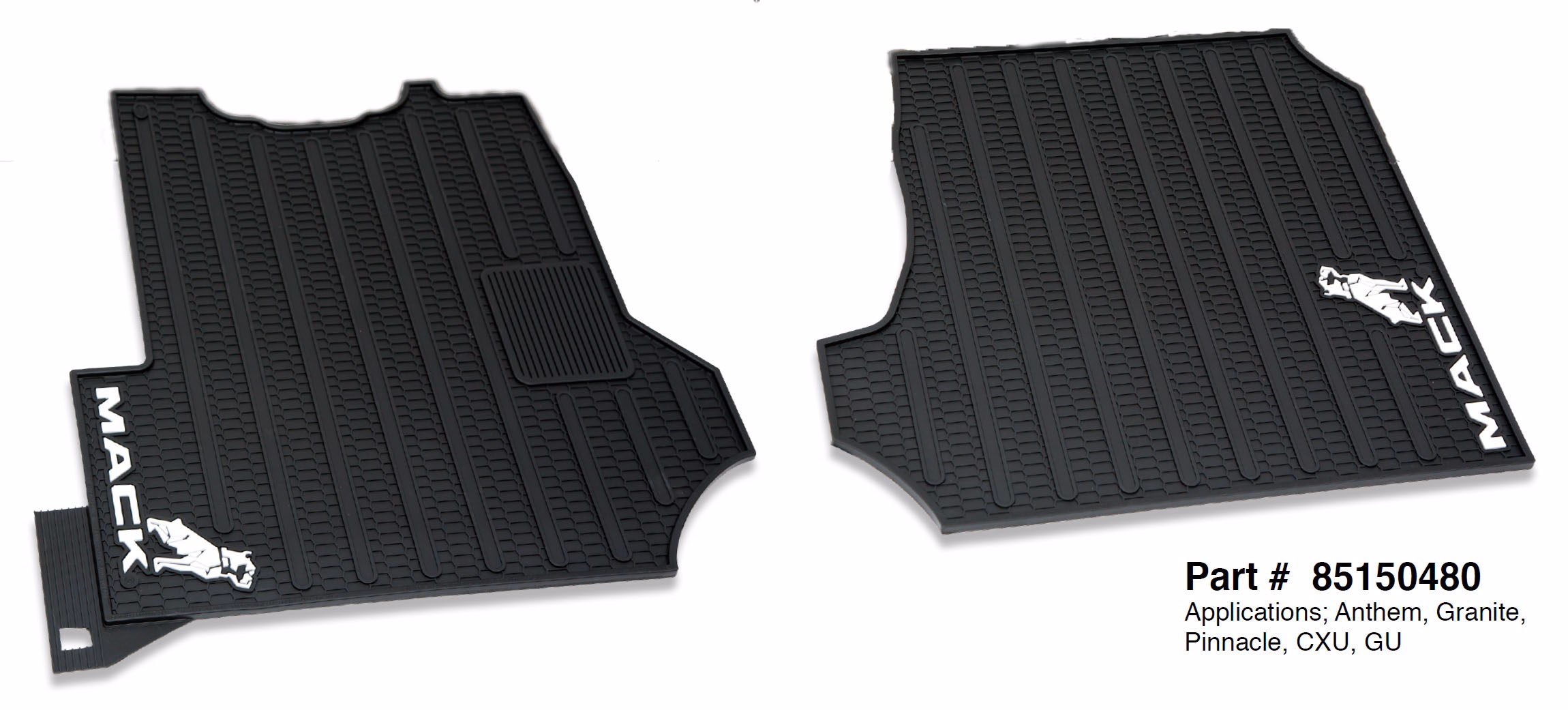 Mack Truck 85150480 Floor Mats - Fits Anthem, Granite, Pinnacle, CXU, GU