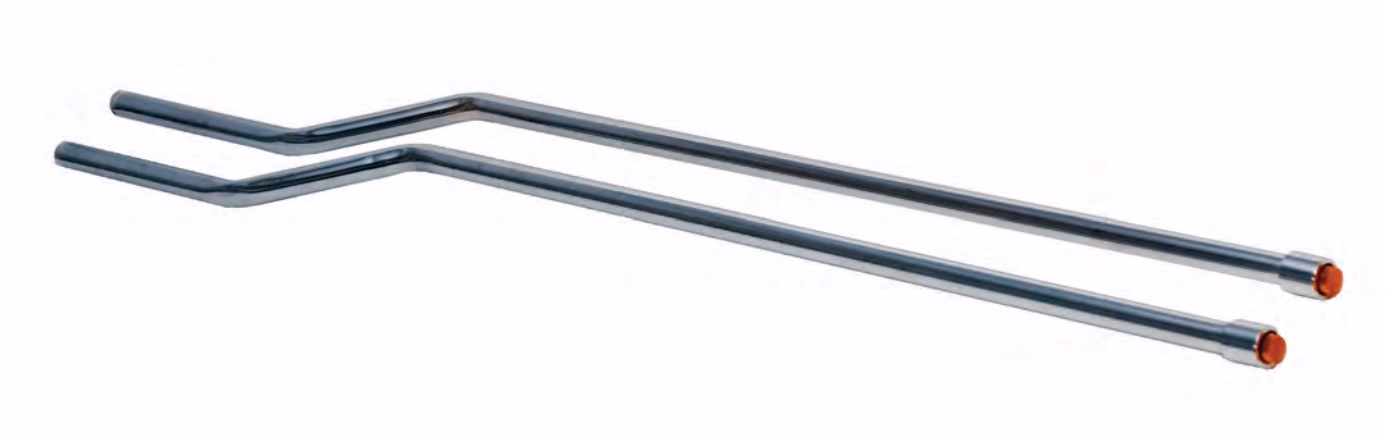 American Chrome 18800 52" Bumper Guide, Flat Clamp, Chrome Steel, Amber Lens (Pair)