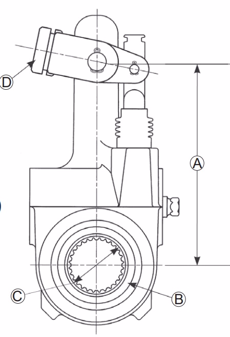 Volvo Truck 20527306 - 5.5&quot; Automatic Slack Adjuster,10-spline, 1.25&quot; dia.