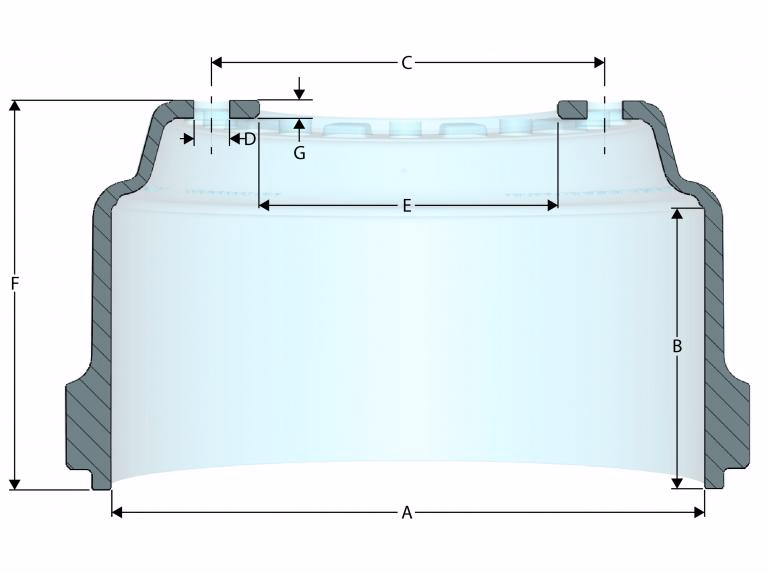 Mack Truck 3398-3596X Brake Drum
