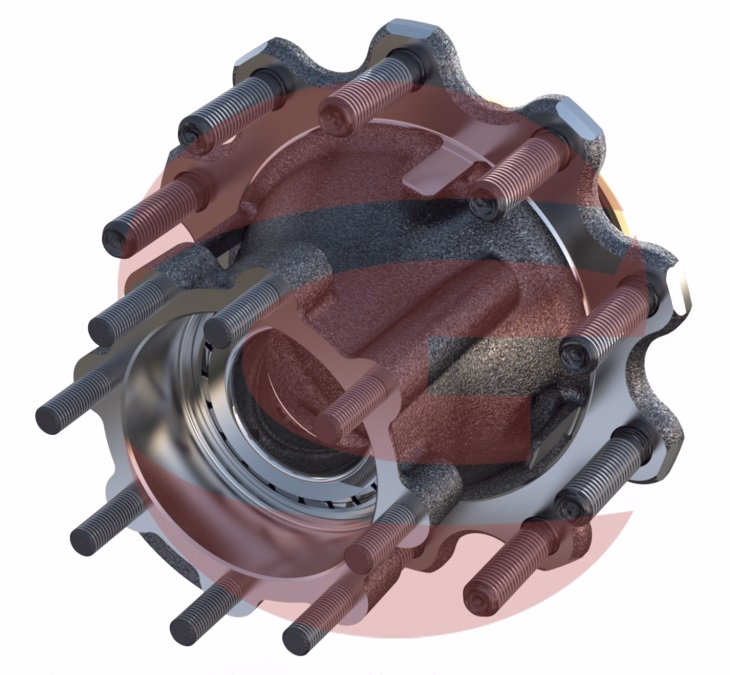 Gunite HR726K Disc Wheel Hub and Cup Assembly