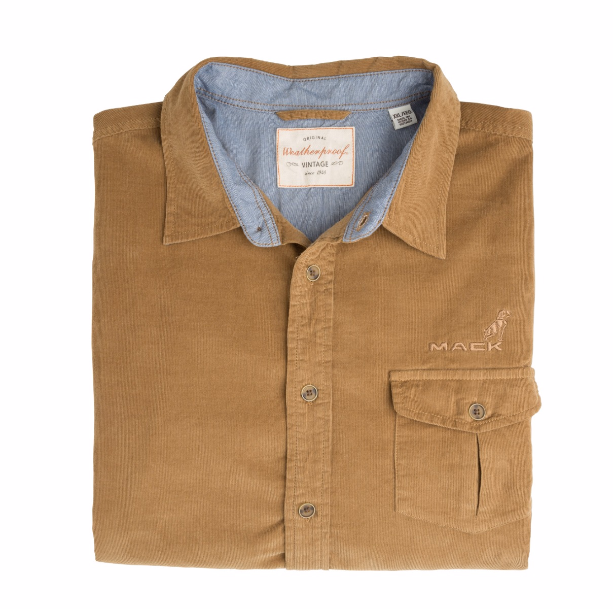 Mack M8286-XL Mens Tan Button Down Shirt