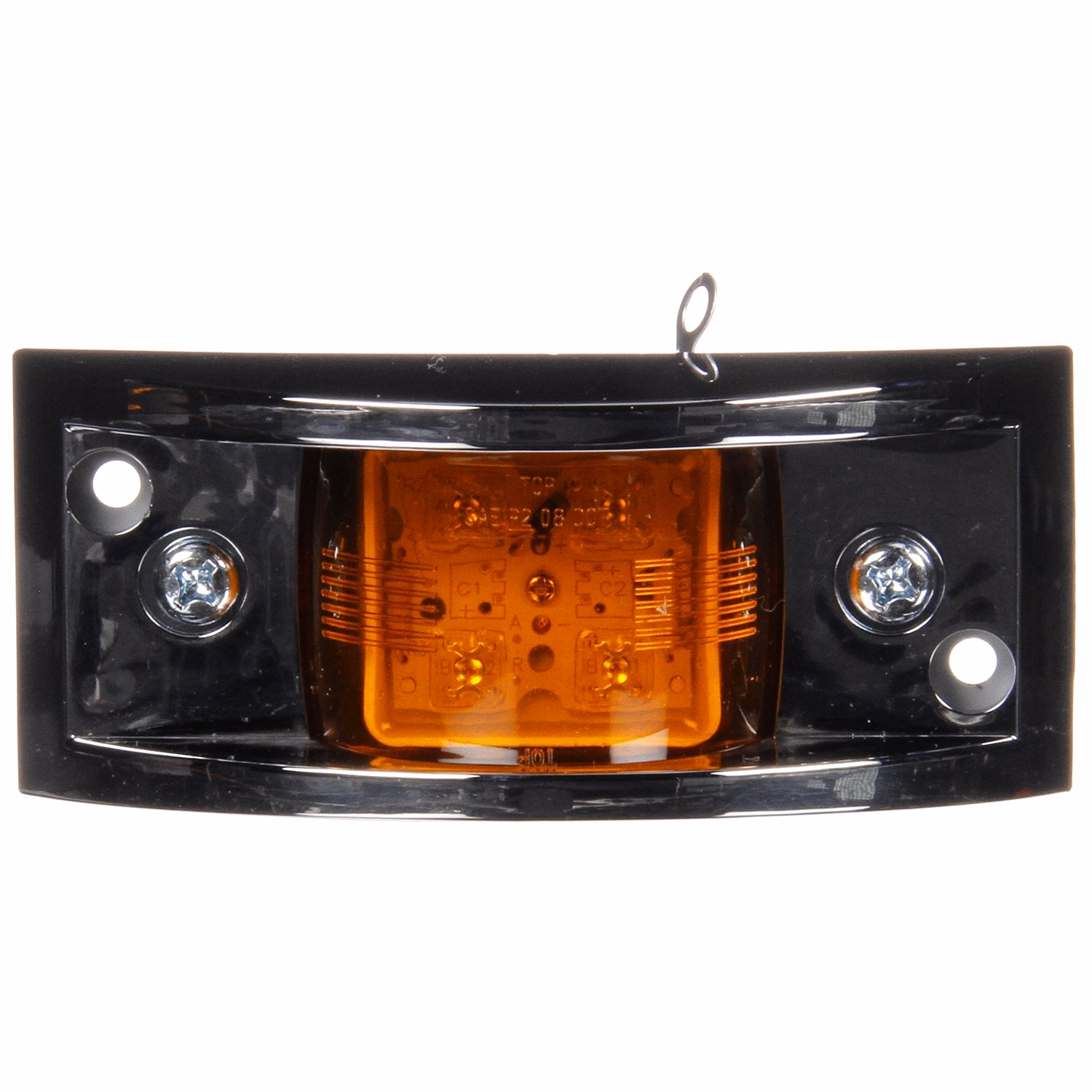 Truck-Lite 2671A LED Clearance &amp; Marker Lamps with Chrome Bezel Yellow Lamp